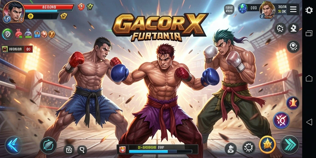 Tampilan gameplay GACORX yang menegangkan dan penuh aksi.