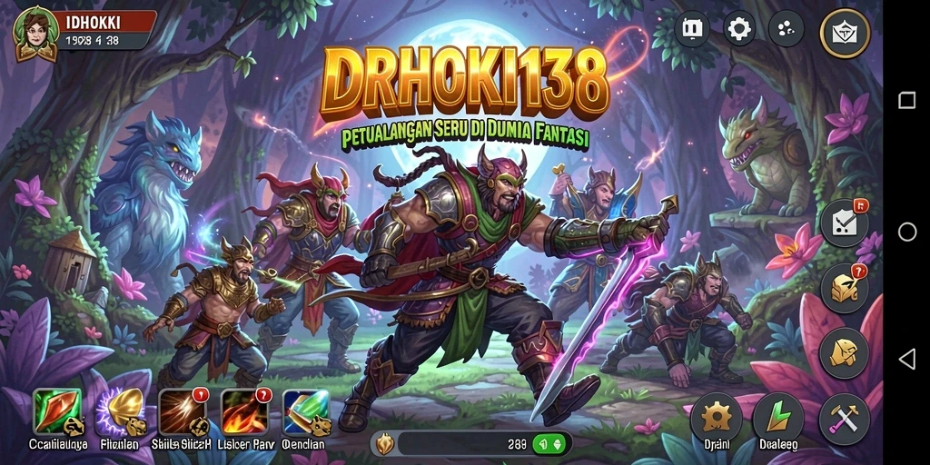 Tampilan gameplay petualangan di IDRHOKI138 yang menakjubkan.