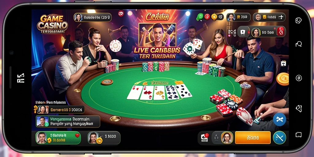 Tampilan gameplay Live Casino yang menegangkan dan interaktif di RR44.