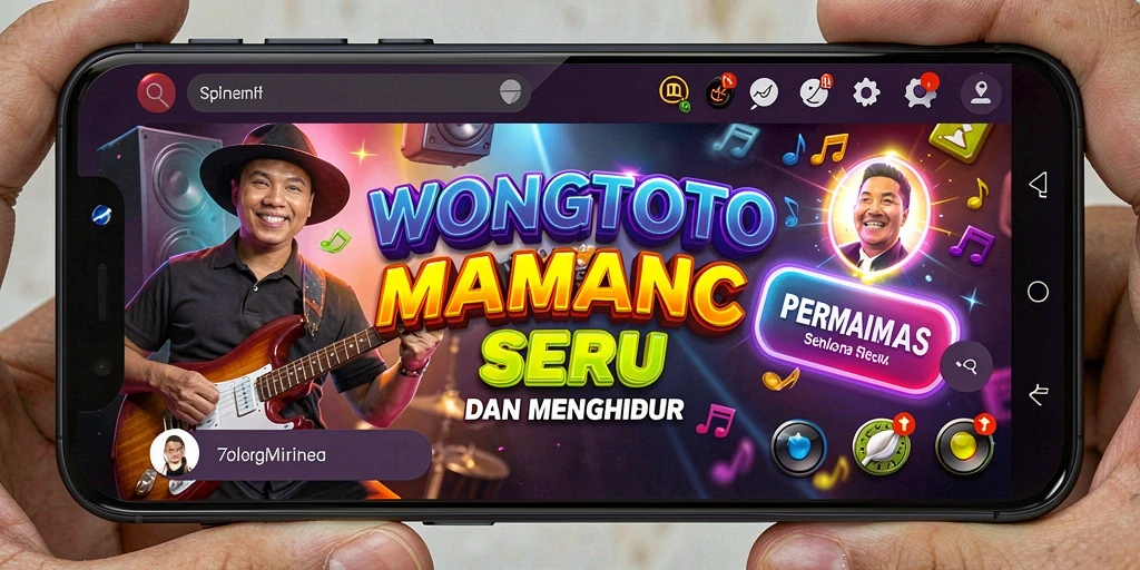 Screenshot gameplay WONGTOTO menampilkan interaksi musik yang menarik.