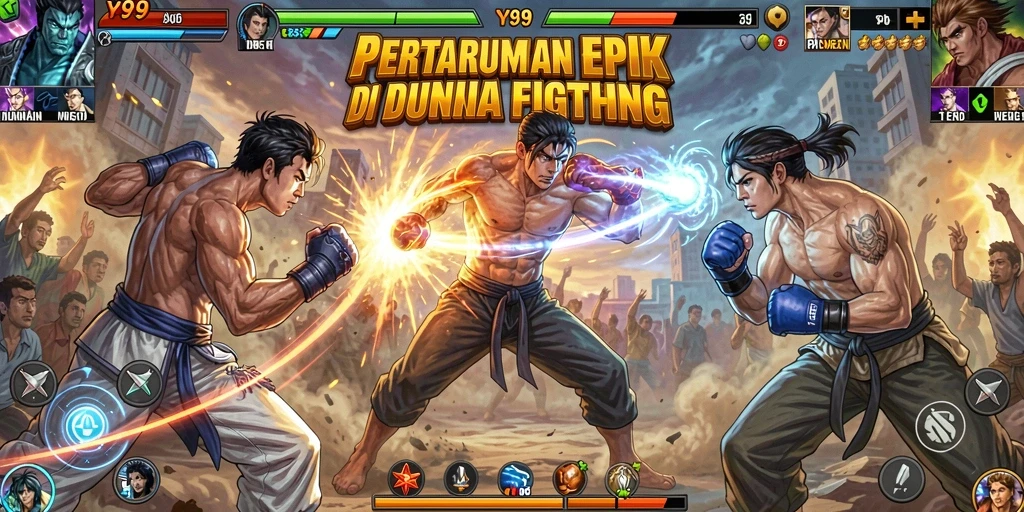 Gameplay Y89 yang menegangkan dalam pertarungan Fighting.