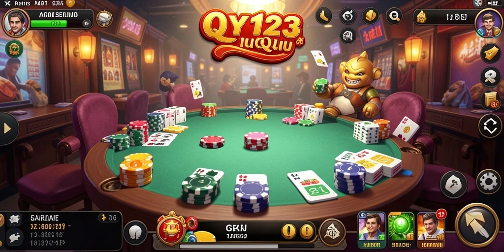 Tampilan gameplay QiuQiu yang menarik dan interaktif.